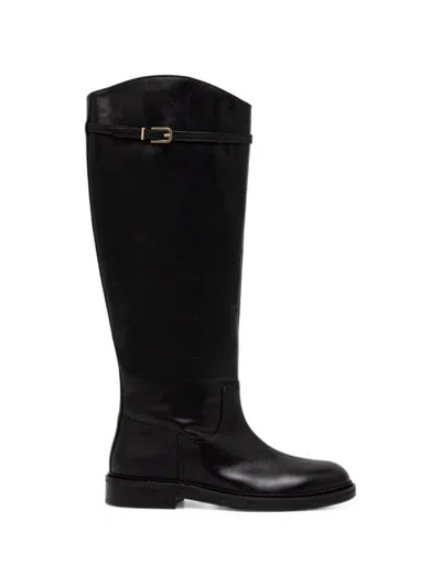 Billi Bi B1277 Buckle-detail Leather Boots In Multi