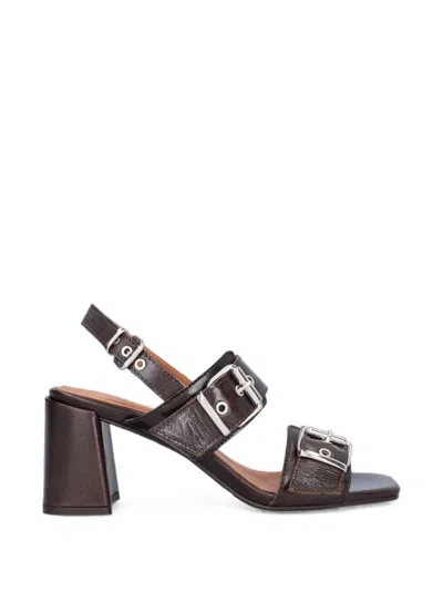 Billi Bi Buckle-detail Slingback Sandals In Brown