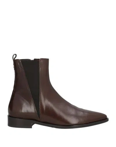 Billi Bi Copenhagen Woman Ankle Boots Dark Brown Size 9 Calfskin