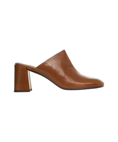 Billi Bi Patent Leather Sabot In Brown