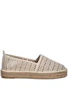 Billi Bi Perforated-design Flat Espadrille In Neutral