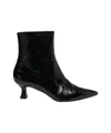 Billi Bi Pointed Toe Ankle Boots With Sculptural Block Heel In Black