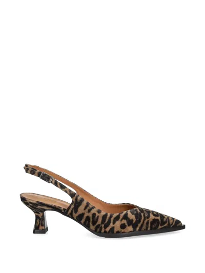 Billi Bi Pointed-toe Leopard Pumps In Animal Print