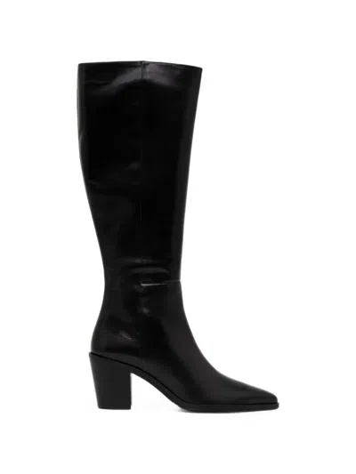 Billi Bi Pointed-toe Knee-high Boots In Black
