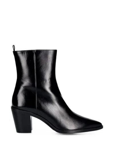 Billi Bi Pointed-toe Leather Boots In Multi