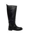 Billi Bi Sleek Black Leather Ankle Boots In Black
