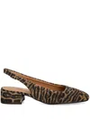 Billi Bi Slingback Leopard Print Pumps In Animal Print
