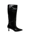 Billi Bi Smooth Leather Knee-high Ankle Boots In Black