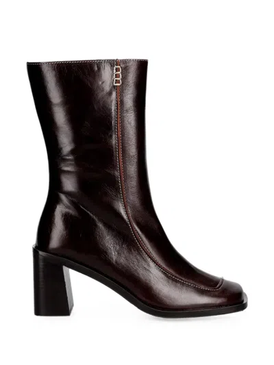 Billi Bi Square-toe Ankle Boots In Multi