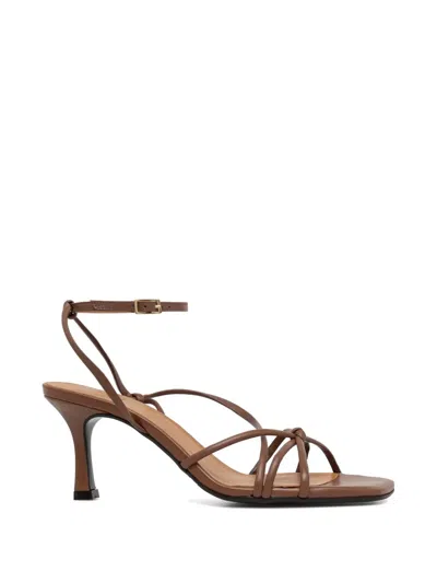 Billi Bi Strappy Leather Sandals In Brown