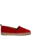 Billi Bi Suede Espadrilles In Red
