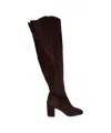 Billi Bi Suede High-height Ankle Boots With Mid-block Heel In Brown