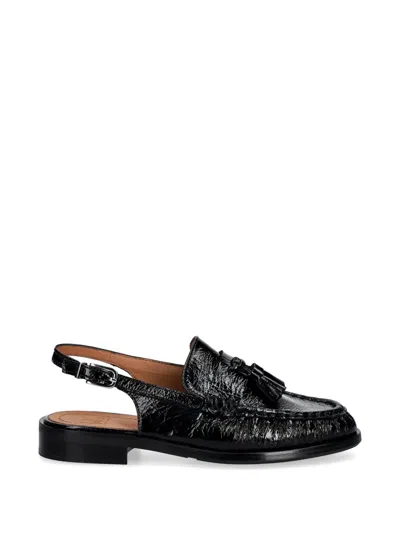Billi Bi Tassel-detail Slingback Loafers In Black