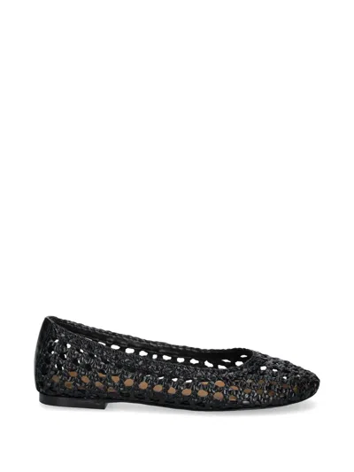 Billi Bi Woven Ballet Flats In Black