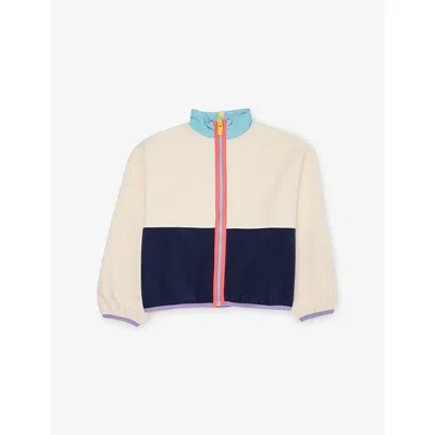 Billie Blush Kids' Colour-block Zip Fleece Jacket 3-8 Years Ston In Neutral