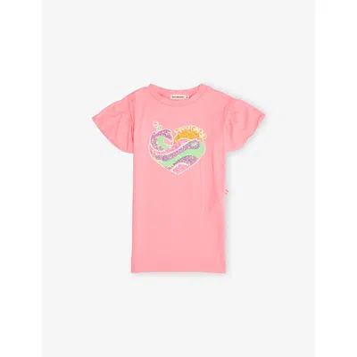 Billie Blush Kids' Fuschia Sequin-embellished Jersey Dress 3-10 In Pink