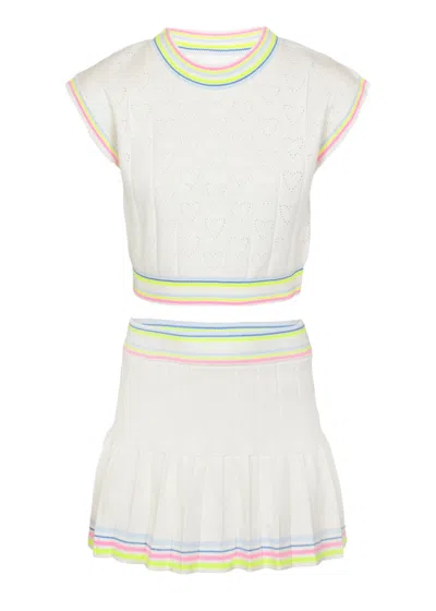 Billie Blush Girls Ivory Heart Top And Skirt Set
