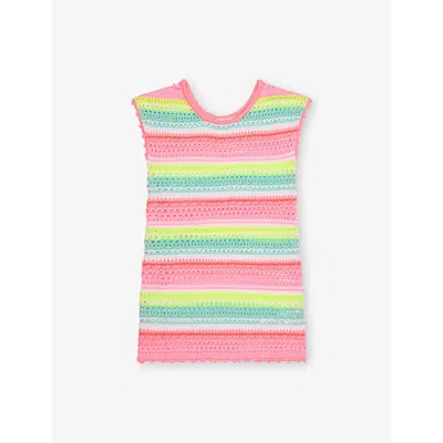 Billie Blush Babies' Crochet Knitted Dress 2-12 Years Multicoloured