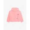 Billie Blush Peach Diamond-appliqué Stretch-corduroy Hoody 2-12 In Pink