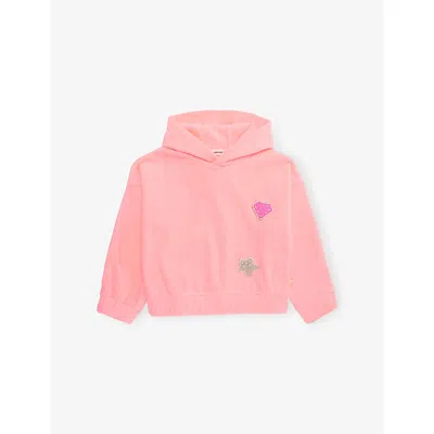 Billie Blush Kids' Peach Diamond-appliqué Stretch-corduroy Hoody 2-12 In Pink