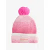 Billie Blush Pink Gradient Knitted Beani In Multi
