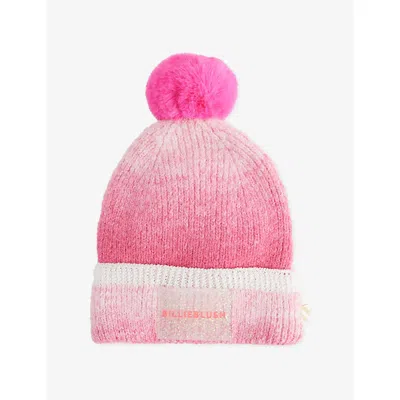 Billie Blush Kids' Pink Gradient Knitted Beani In Multi