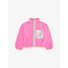 Billie Blush Pink Sequin-embellished Pocket Fleece Jacket 2-12 In Pink