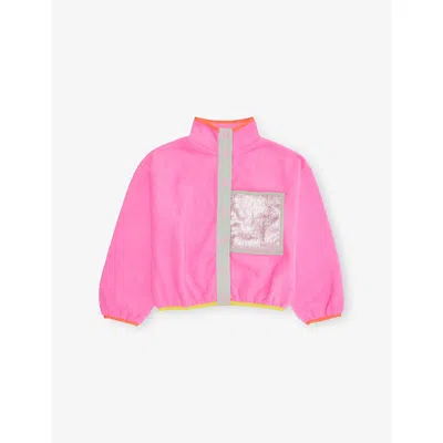 Billie Blush Kids' Pink Sequin-embellished Pocket Fleece Jacket 2-12
