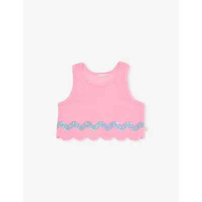Billie Blush Babies' Sequin Sleeveless Woven-blend Top 2-12 Years Pink