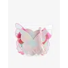 Billie Blush White Glittered-butterfly Cross-body Bag In White