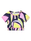 Billieblush Abstract-print Jersey T-shirt In Purple