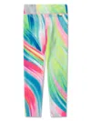 Billieblush Abstract-stripe Stretch Leggings In Blue