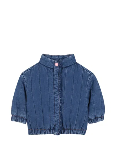 Billieblush Babies' Appliqué Quilted Jacket In Blue