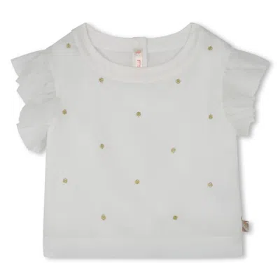 Billieblush Kids' Baby's Ceremony Blouse In White In Animal Print