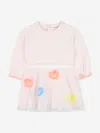 Billieblush Baby Girls Bi-material Heart Dress In Pink