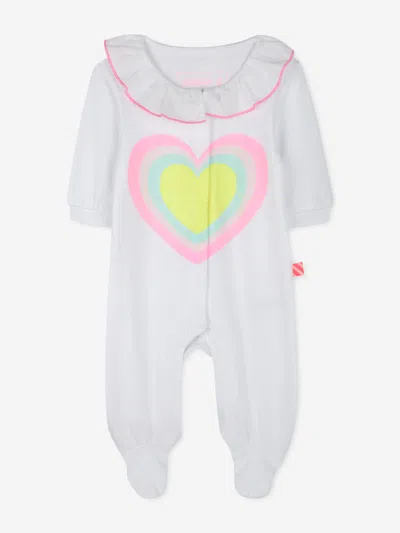 Billieblush Baby Girls Heart Babygrow In Blue