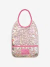 Billieblush Baby Girls Iridescent Quilted Bib In Pink