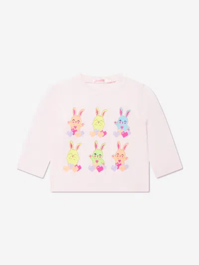 Billieblush Baby Girls Long Sleeve Bunny T-shirt In Pink