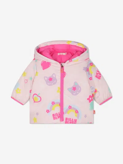 Billieblush Kids'  Baby Girls Magic Rainbow Puffer Jacket In Pink