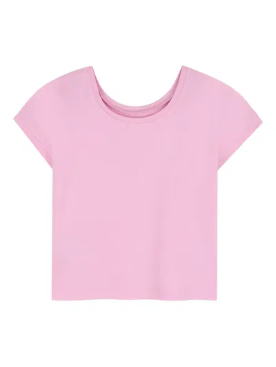 Billieblush Kids' Beaded-detail Palm-print T-shirt In Pink