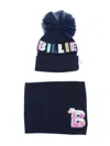 Billieblush Beanie Hat And Sood Set In Blue