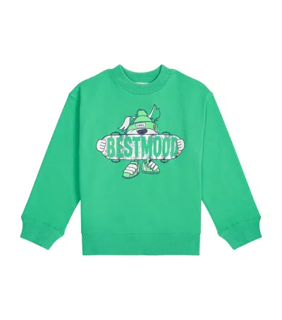 Billieblush Kids' Best Mood Sweatshirt In Green