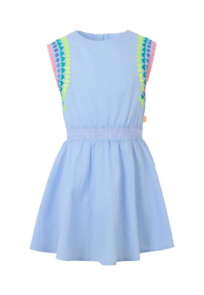 Billieblush Kids' Blue Dress For Girl With Embroidery