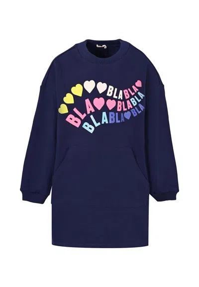 Billieblush Kids' Blue Dress For Girl With Hearts