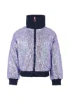 Billieblush Blue Jacket For Girl With Sequins In Blue