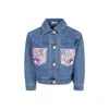 Billieblush Blue Jacket For Girl With Sequins In Denim