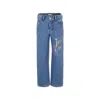 Billieblush Embroidered Straight Jeans In Denim