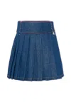 Billieblush Blue Skirt For Girl With Logo In Blue