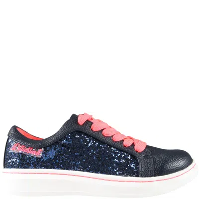 Billieblush Kids' Blue Sneakers For Girl With Logo Patch