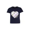Billieblush Blue T-shirt For Girl With Hearts In Blue